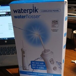 Waterpik Cordless Pearl Water Flosser - Blue and White